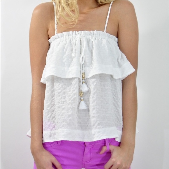 Lilly Pulitzer Mays spaghetti strap flounce top - Picture 8 of 8